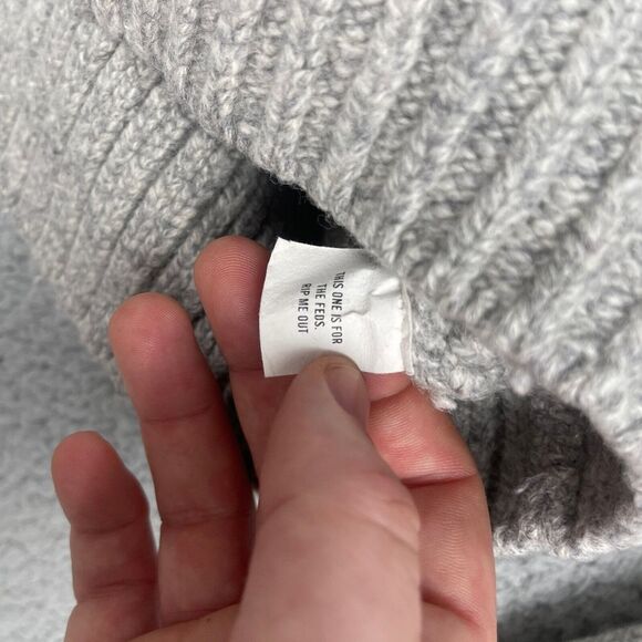 Taylor Stitch Merino Wool Fishermans Sweater Womens M Gray Chunky Knit - Picture 3 of 8